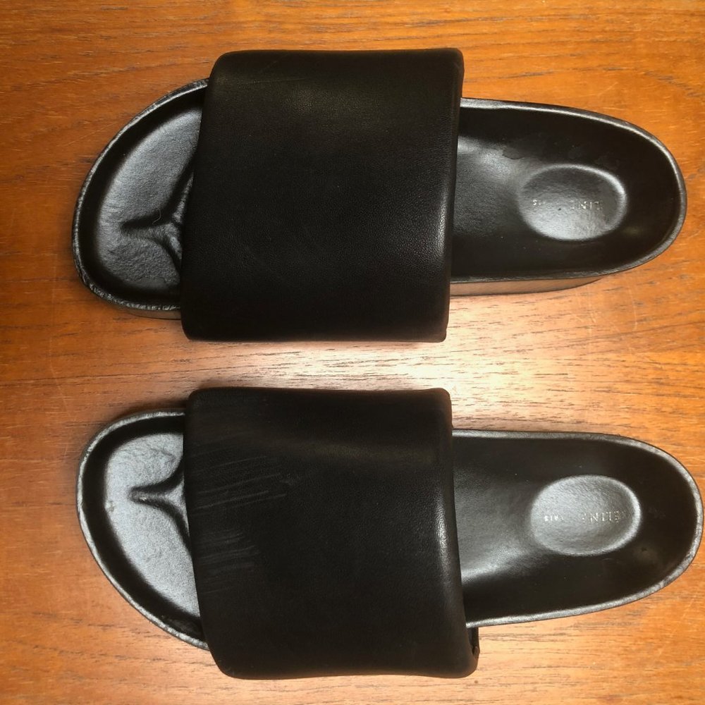Céline leather slides